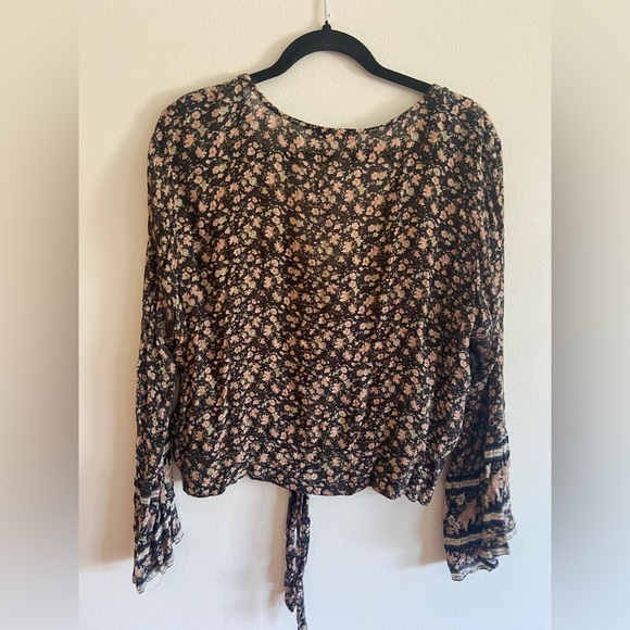 XL American Eagle Outfitters Long Sleeve Boho Crop Top - Picture 2 of 6